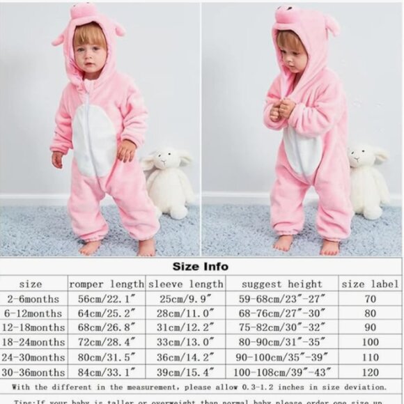 Halloween Baby Costumes Toddler Outfit Infants Romper Boys Girls Animal Dress Up - Picture 7 of 9